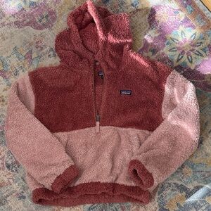 Patagonia Kids' Fleece Hoodie - Red and Pink